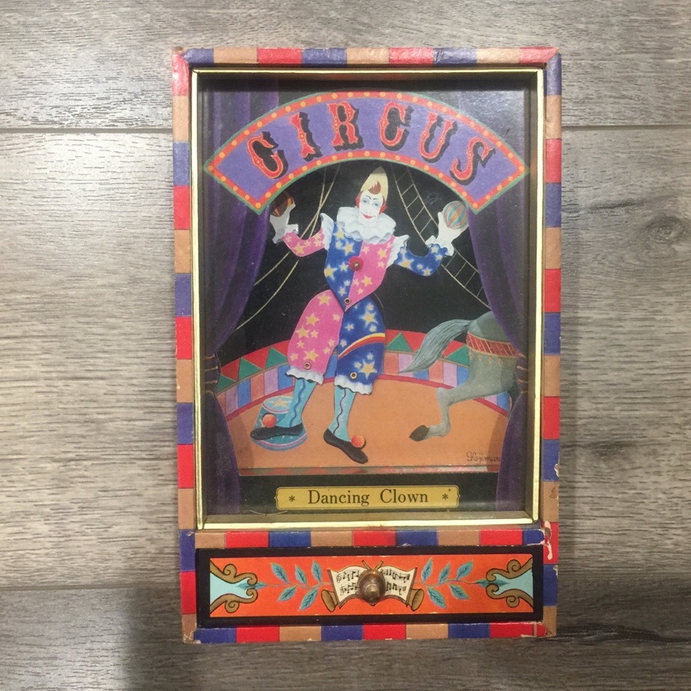 Vintage Clown Musical Box